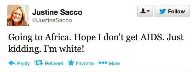 Dårlig dømmekraft Justine Sacco