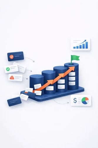 HubSpot Revenue Hub vs PandaDoc, DealHub og Salesforce Revenue Cloud - illustrasjon
