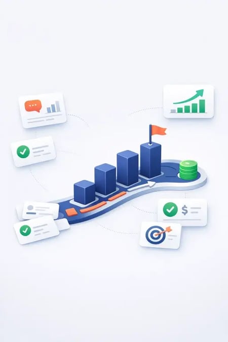 HubSpot campaigns og pipeline-rapportering - illustrasjon