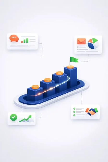 Marketing automation i HubSpot for B2B - illustrasjon